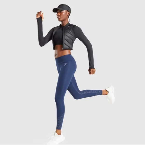 Gymshark Speed Leggings. Navy Size S NWT - Image 6
