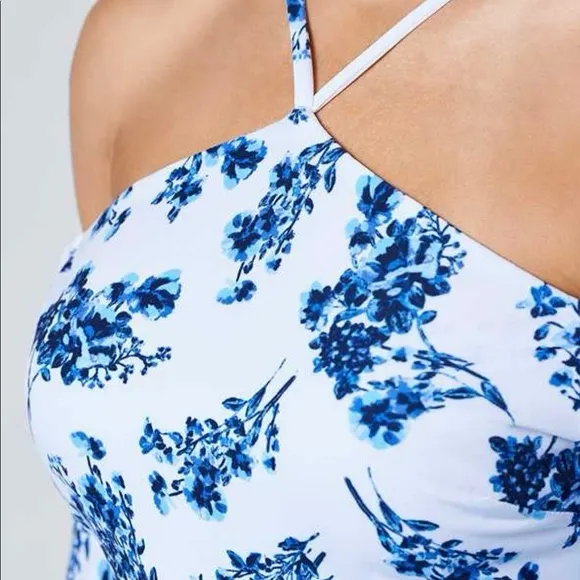 VENUS Blue Floral Off-Shoulder Jumpsuit - Image 3