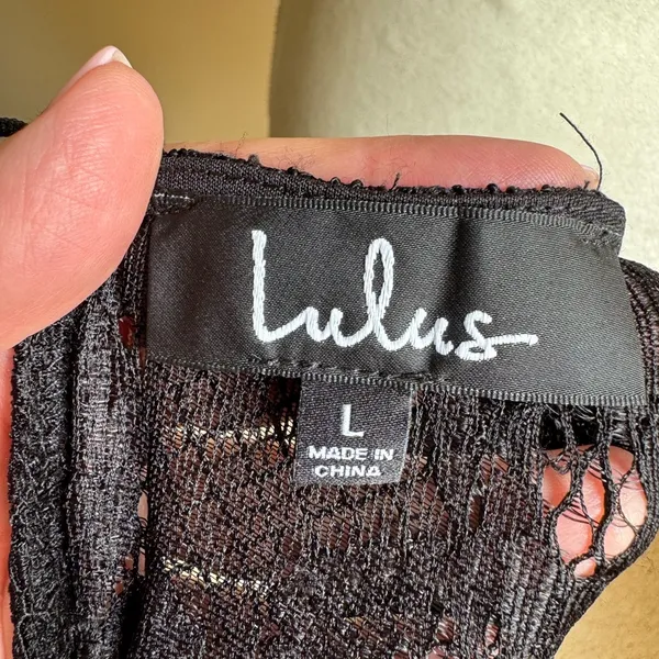 Lulus Black Lace Top - Image 2