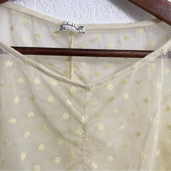 NWOT Free People Womens Top Cream Most Likely Layering Long Sleeve Size Medium - Image 9