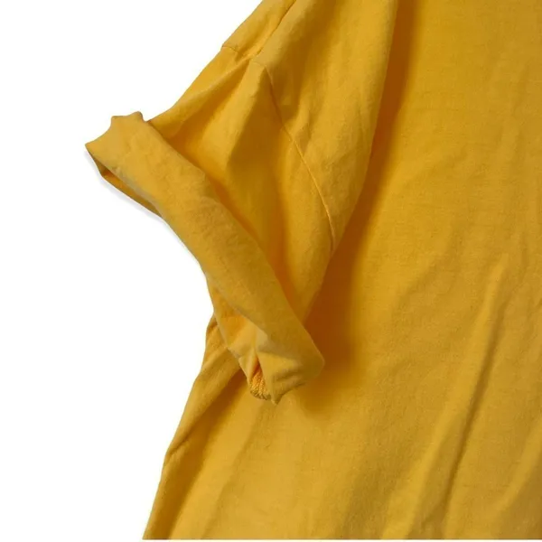 SUNDANCE Marigold Drape Ruched Hem Short Sleeve Crew Neck Shirt - Image 7