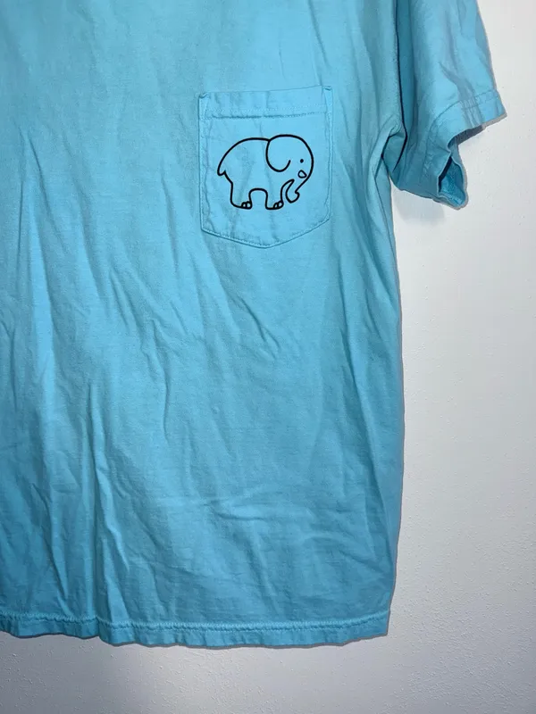 Ivory Ella Mandala Elephant Graphic Tee Turquoise Short Sleeve - Image 5