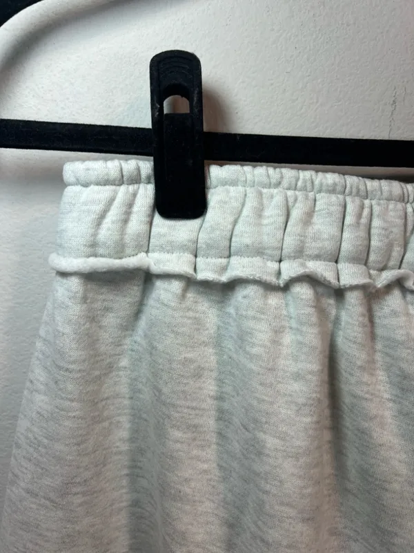 Edikted Kori Oversized Wide-Leg Sweatpants Gray Melange Pocket Fleece NEW Medium - Image 12