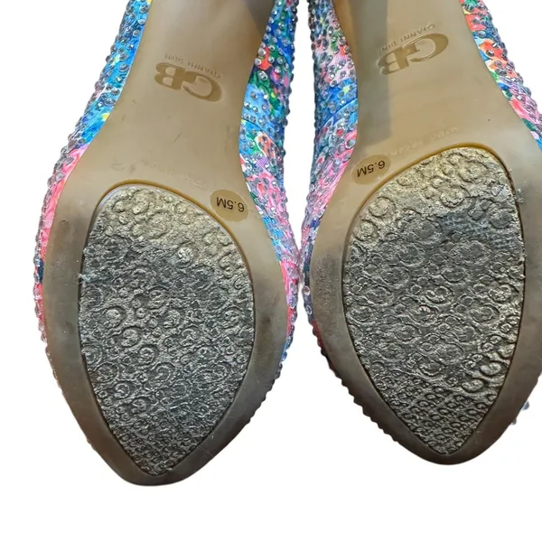 Gianni Bini Shoes Womens Size‎ 6.5 Floral Rhinestone Pumps Stiletto Heels - Image 12