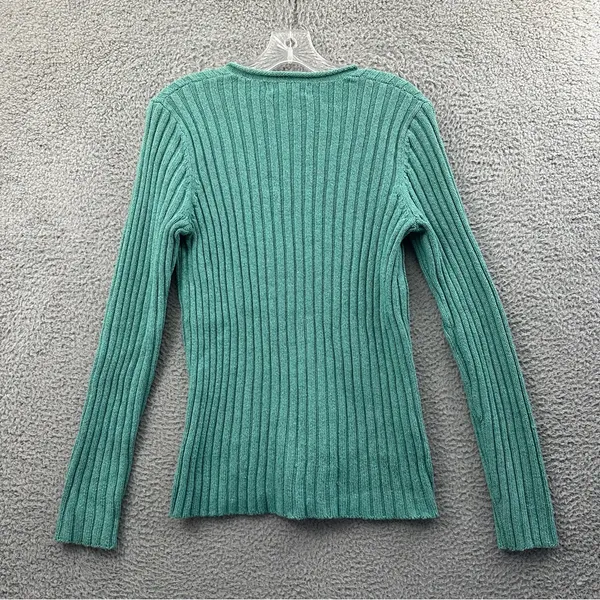 Vintage Lauren Ralph Lauren Silk Linen Knit Sweater Ribbed Preppy Y2K Women' S‎ - Image 3