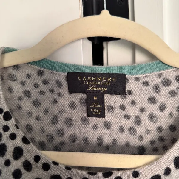 Charter‎ Club Cashmere Animal Print Long-Sleeve Crewneck Sweater - Image 3