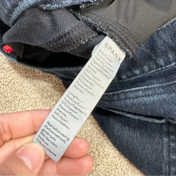 Spanx Ankle Jean-Ish Leggings Jeggings High-Rise Twilight Rinse Blue Size L - Image 12