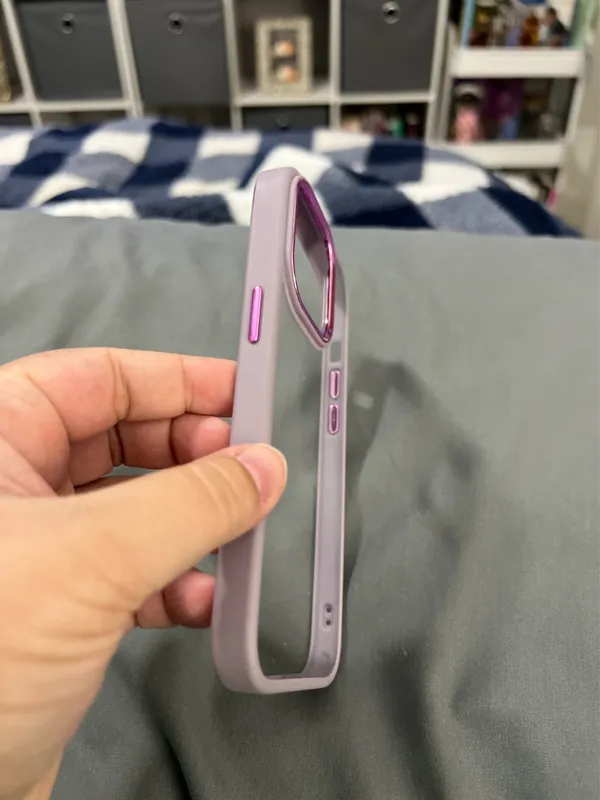iPhone 14 Pro phone case clear with purple - Image 2