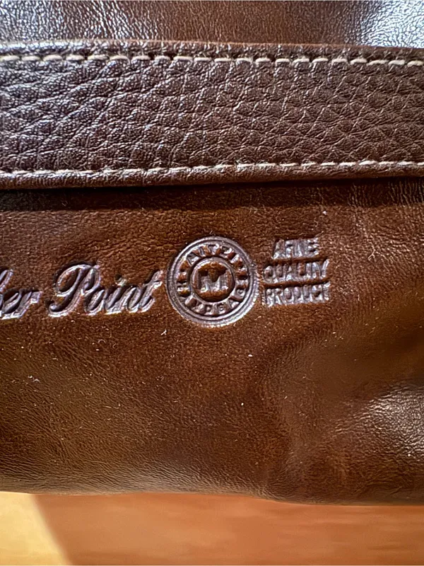 Weather Point the American Original Vntg dark brown leather shoulder/crossbody - Image 6