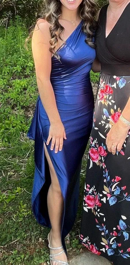 Satin Dress Blue - Image 4
