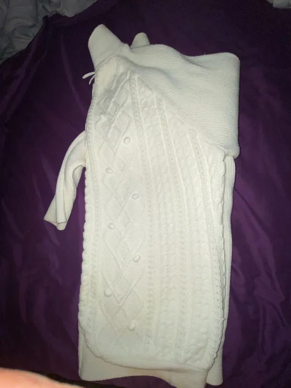 Croft & Barrow White Cable Knit Zip Up Cardigan Sweater - Image 6