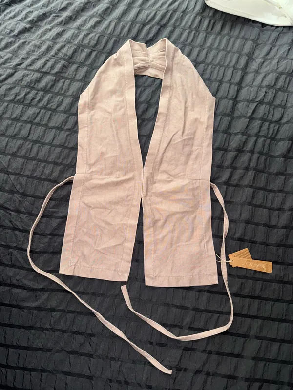Skims Heavy Jersey Deconstructed Halter Top - Image 2