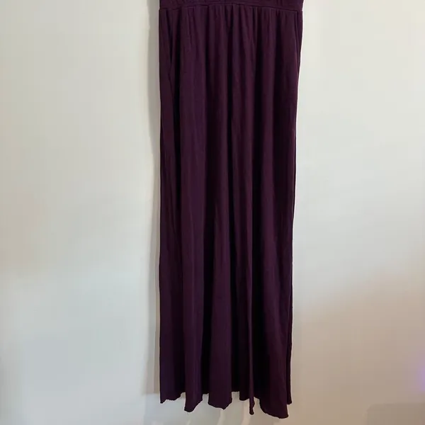 Free People Beach Audrina Maxi Dress Size Large Cut Out Back Purple Short Sleeve - Image 2