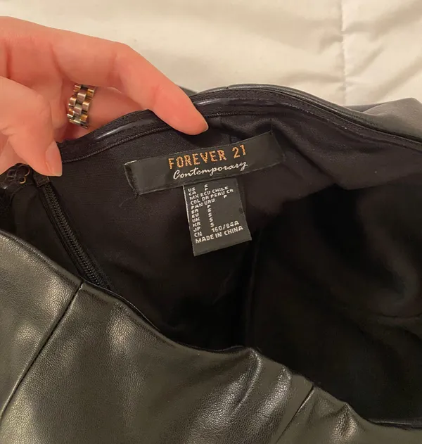 Forever 21 Faux Leather Mini Dress - Image 4