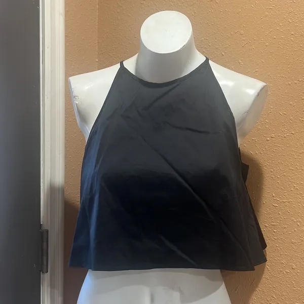 Zara black crop top blouse - Image 2