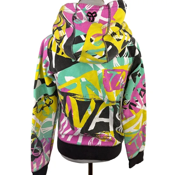 TNA Graphic Graffiti Zip Up Hoodie Sweatshirt Size Small - Image 6