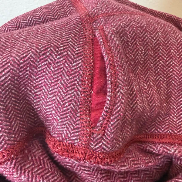 Lululemon Wunder Under High Rise Burgundy Herringbone Leggings Size 8 Activewear - Image 7