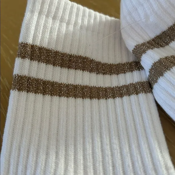 HIGH HEEL JUNGLE Metallic Retro Grip Crew Socks, NWOT - Image 4