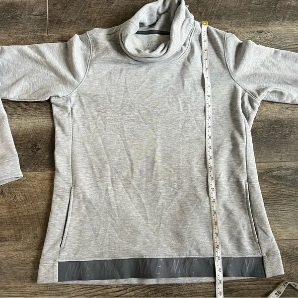 Nike Dry Cowl Funnel Neck Pullover Top Heather Gray Medium - Image 14