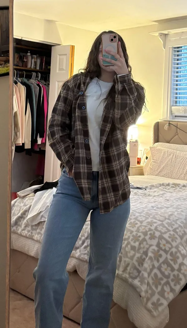 brown flannel - Image 2