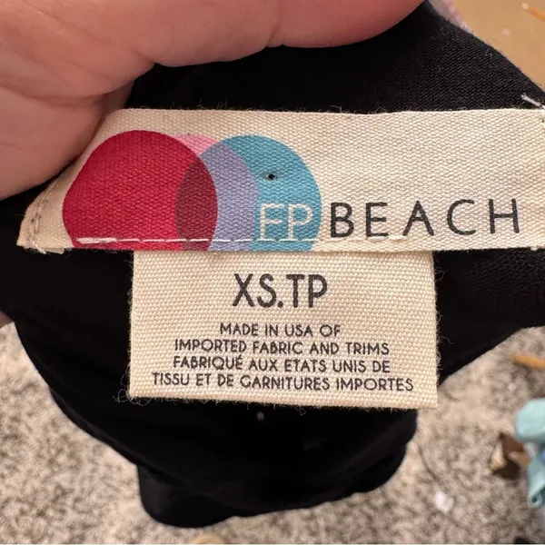 Free People Beach Black Wide Leg Jumpsuit Womens XS Casual Summer Lagenlook - Image 12
