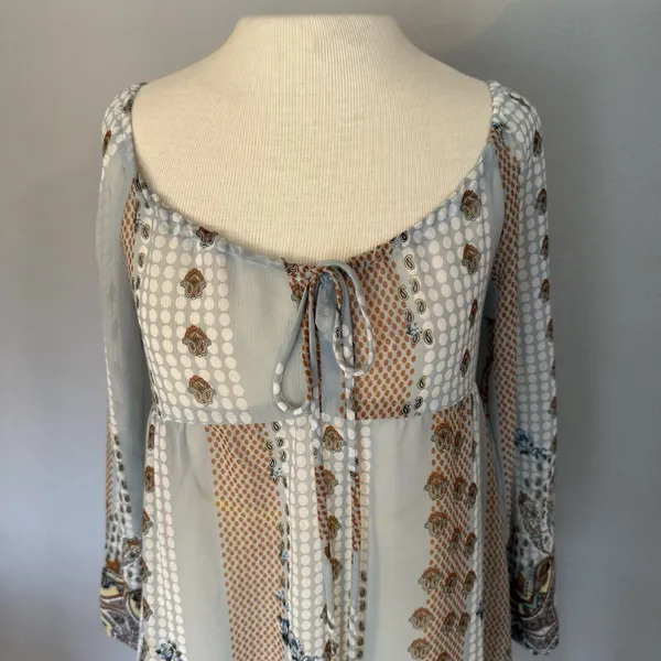 VTG Fire Los Angeles Dress Sz SMALL‎ Boho Peasant Fairy Sheer Festival Y2K Flowy - Image 2