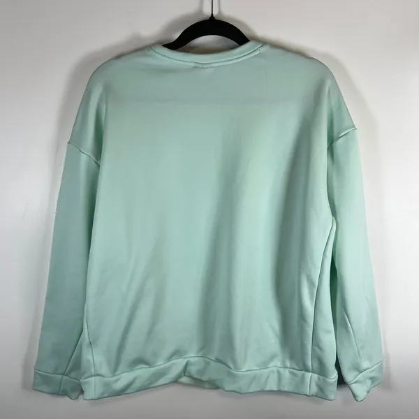 Nike Womens‎ Just Do It Script Logo Sweatshirt Mint Green Drop Shoulder Large - Image 8