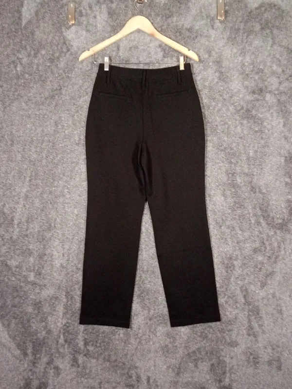 Quince Ultra Stretch Ponte Straight Leg 4 Pockets Black Office Capsule Wardrobe - Image 4