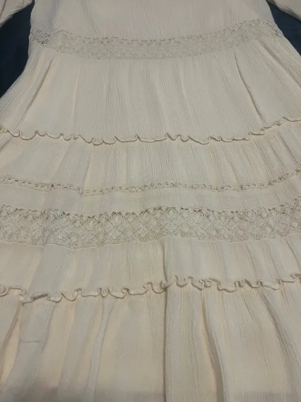 American Eagle Outfitters Cream Scoop-Neck dress - Image 3