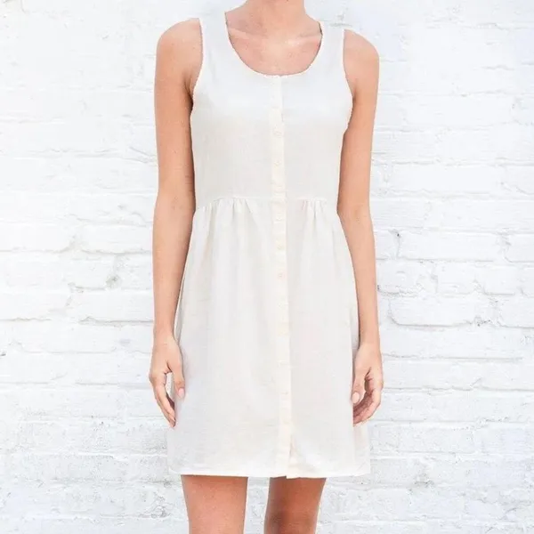 ✨Brandy Melville Arabella Cotton One Size Off White Dress✨ - Image 2