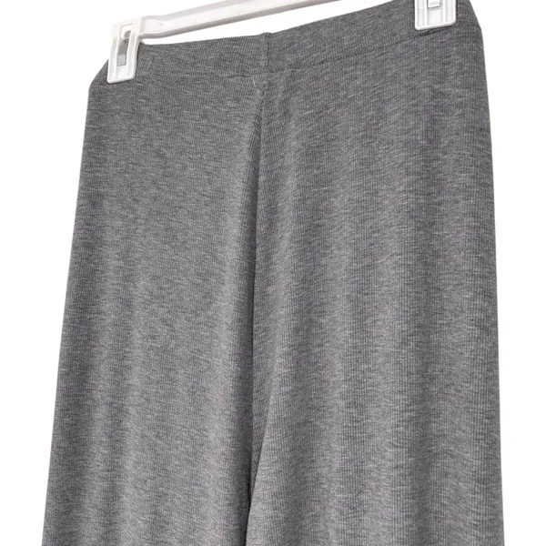 SKIMS Ribbed Knit Stretchy Gray Womens High Rise Straight Leg Pants NWT Size 2XL - Image 5
