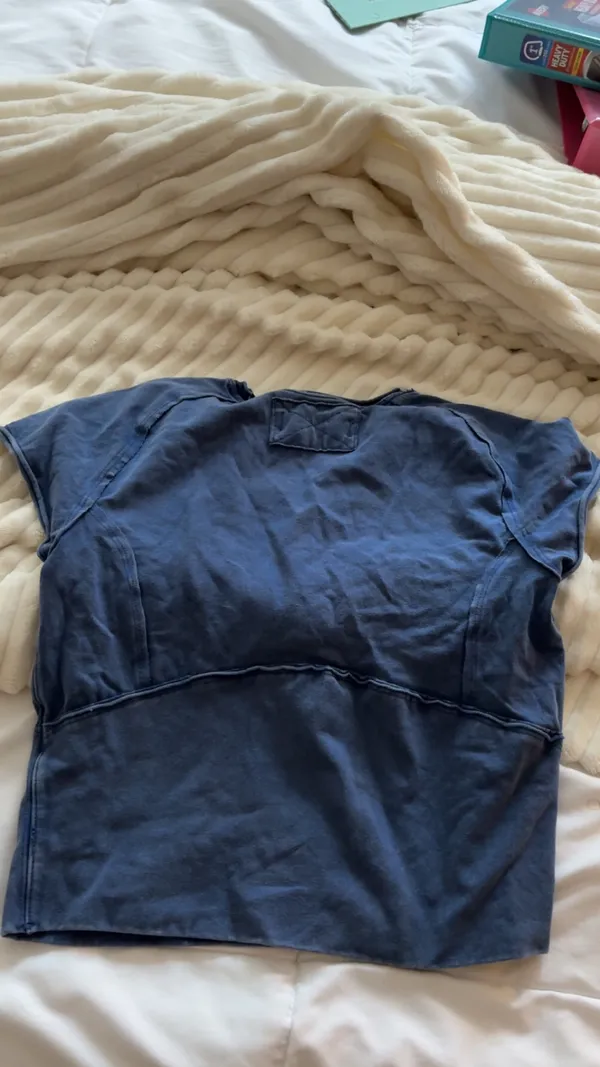 free people blue crop top  - Image 3