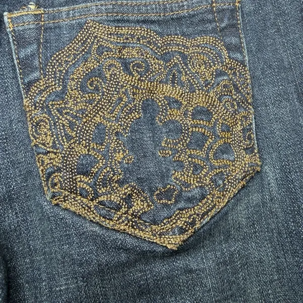 Disney World Resort Mickey Mouse Pocket Embroidered‎ Bootcut Jeans Size 2 Blue - Image 8