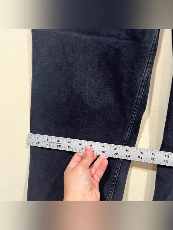Pilcro Anthropologie Colette High-Rise Wide-Leg Cropped Jeans size 27 EUC black - Image 5