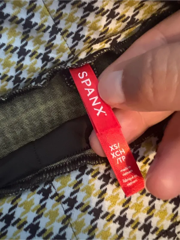 Spanx perfect kick flare in Dijon jacquard plaid ponte pants - Image 8