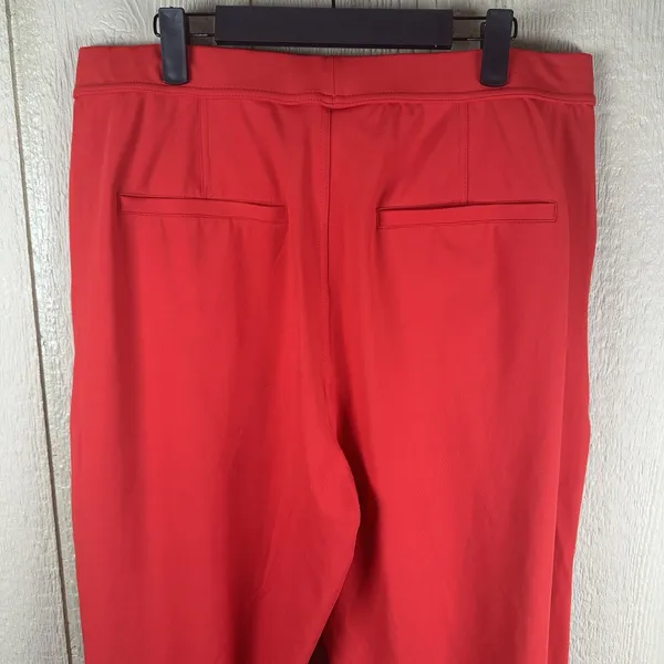 NEW Halara Flex DayStretch High Waisted Pocket Work Flare Pants Womens Sz XL Red - Image 5