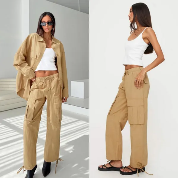 Princess Polly NEW Bilbury Cargo Pants Caramel US 0 Bella Hadid‎ Streetwear - Image 2