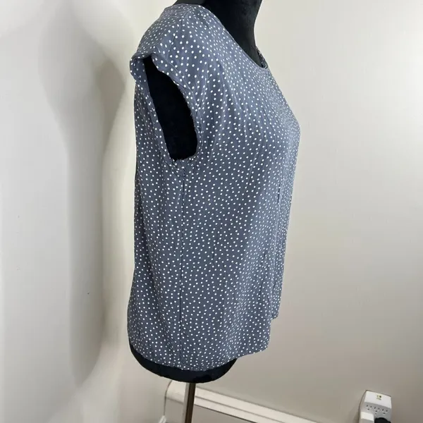 Abercrombie & Fitch Polka Dot Button Back Thick Strap Tank‎ Cap Sleeve Top - Image 2