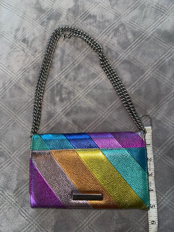 Kurt Geiger Rainbow Stripe Chain Shoulder Crossbody Bag - Image 2