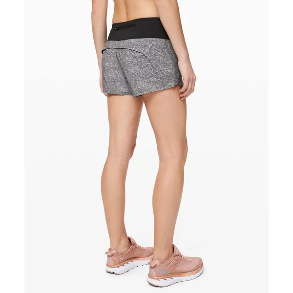Lululemon Run Times Short II 4" Heather Lux Multi Black Athletic Gym Womens 6 - Image 2