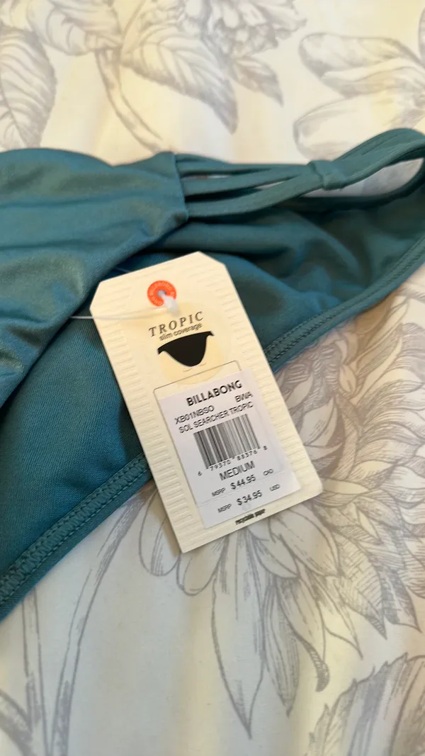 Billabong Green Bikini Bottoms NWT - Image 3