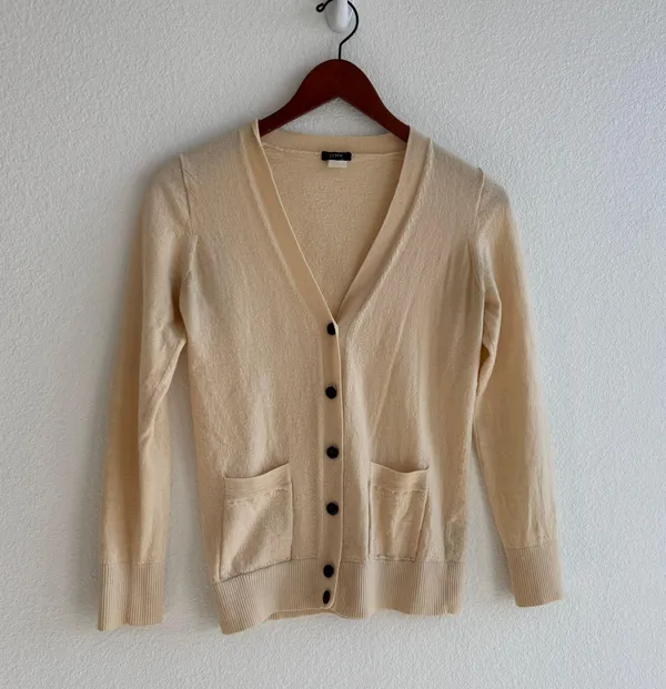 Yellow J. Crew Cardigan - Image 2