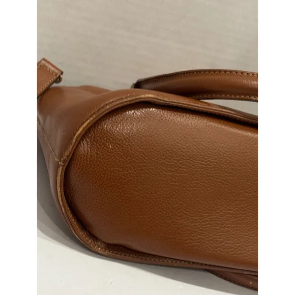 Vintage 90s Coach Madison Savoy Zip Satchel Bag Brown Leather Crossbody 4408 - Image 8