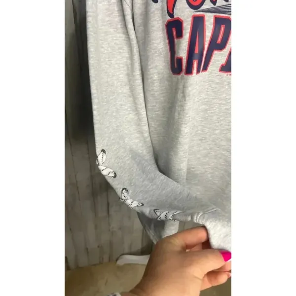 NWT‎ Women's Large NHL Washington Capitals Long-Sleeve Sweatshirt Heather Gray - Image 2