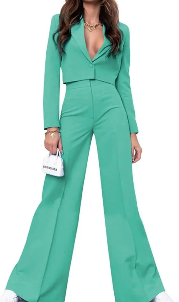 Cropped Blazer Set - Image 3