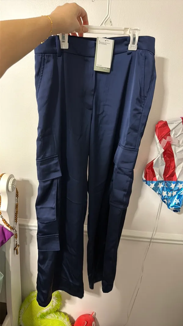 H&M Silk cargo pants - Image 5