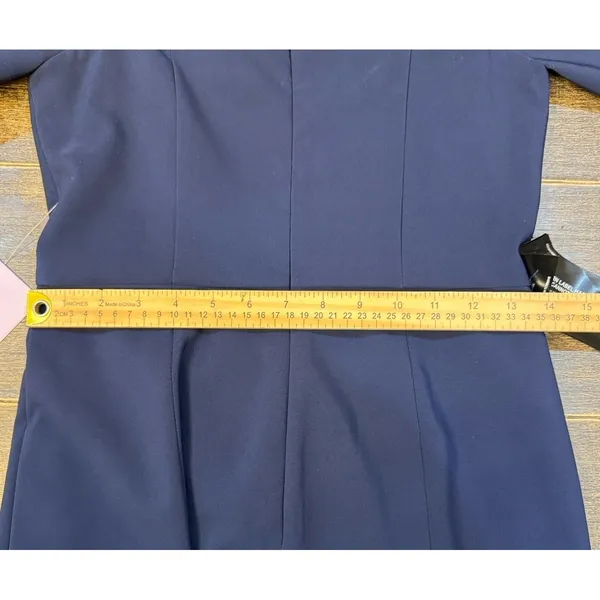 js collections dress Delilah Scallop Neck Gown Blue Maxi Size 2 Wedding‎ - Image 5