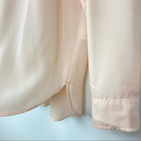 J. CREW High Neck Long Sleeve Pintuck Blouse in Pale Bluff Size 2 - Image 8