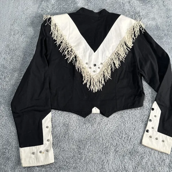 1849 Authentic Ranchwear Shirt Small USA Made Fringe Western Cowgirl Rodeo flaw - Image 11