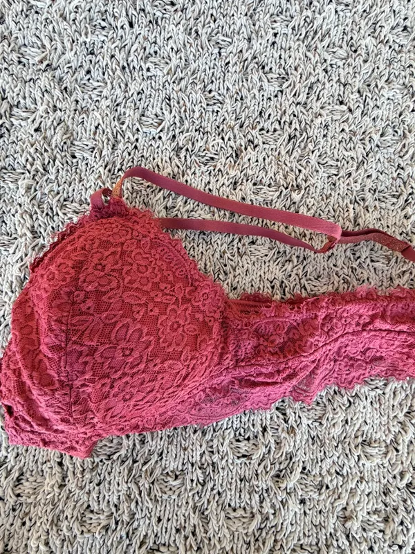 Aerie | Dark Blush Pink Eyelash Lace Bralette | L - Image 2